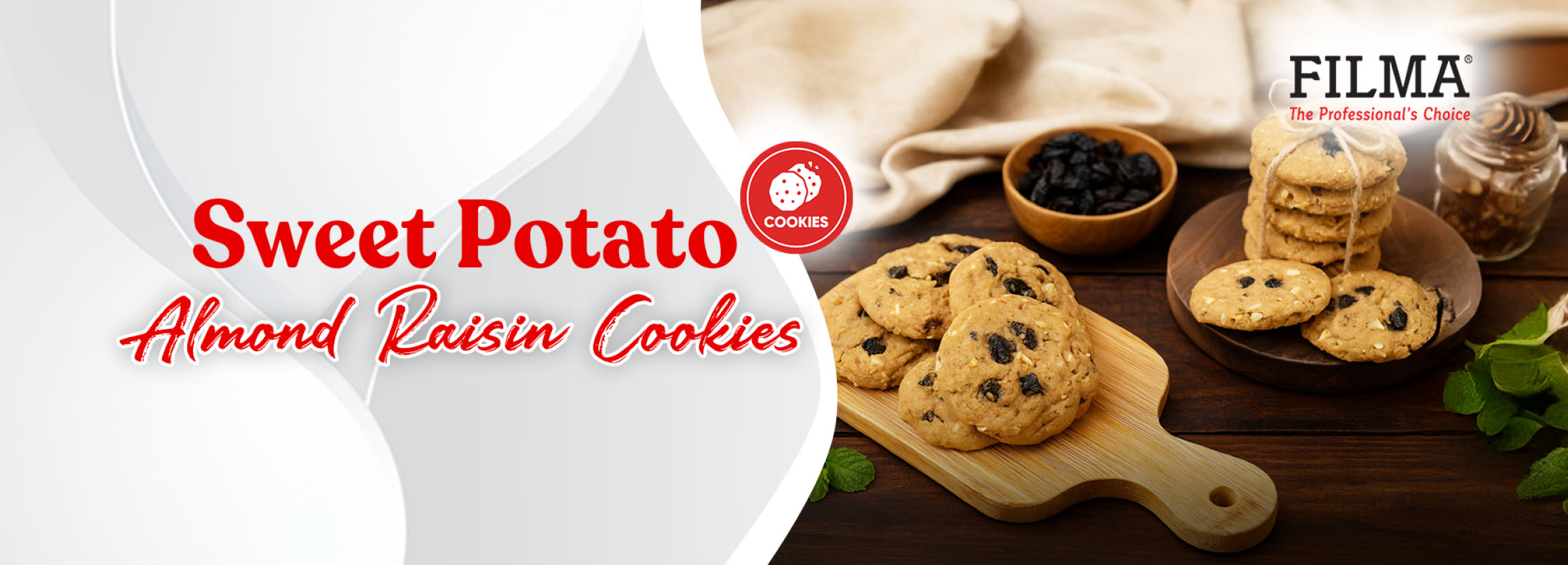 Sweet Potato Almond Raisin Cookies